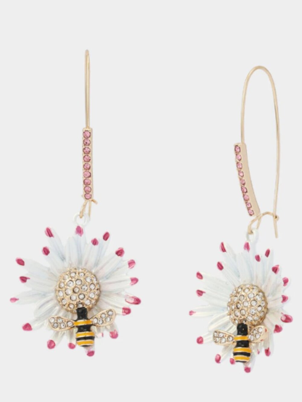 Betsey Johnson Flower Bee Earrings - Picture 4 of 12